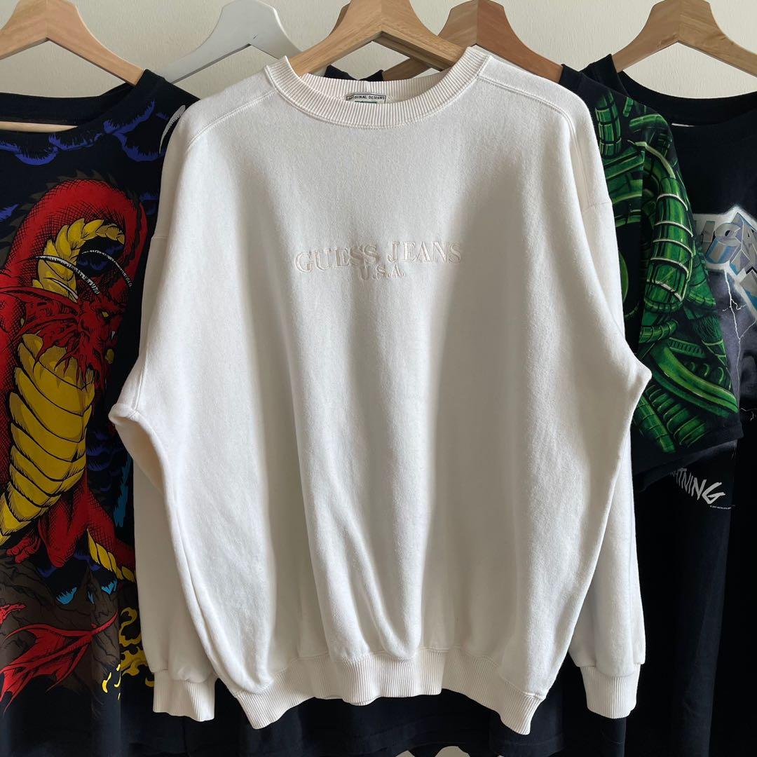 Guess repeat outlet logo crewneck