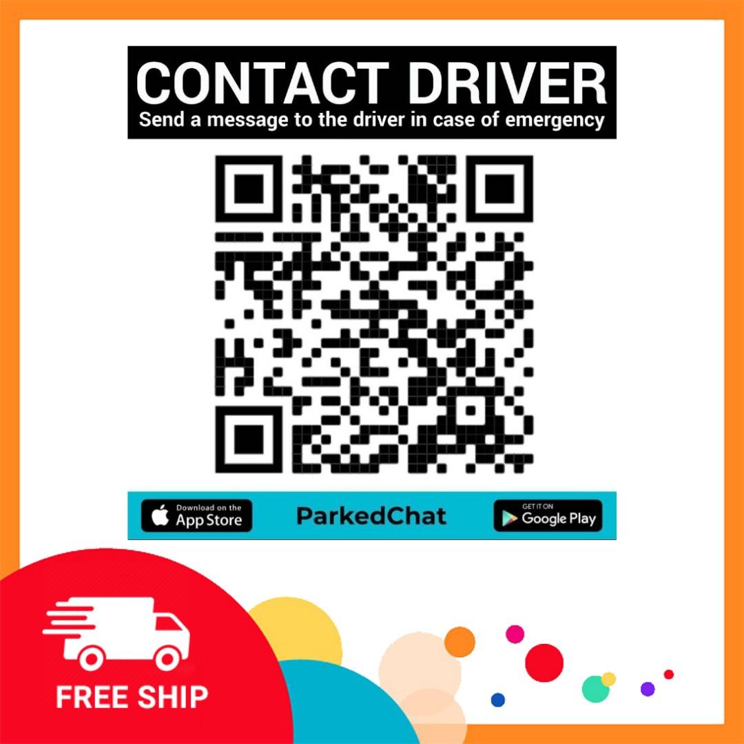 HelpMe ParkedChat QR Code Stickers - instant chat with driver, No phone  numbers needed., Auto Accessories on Carousell