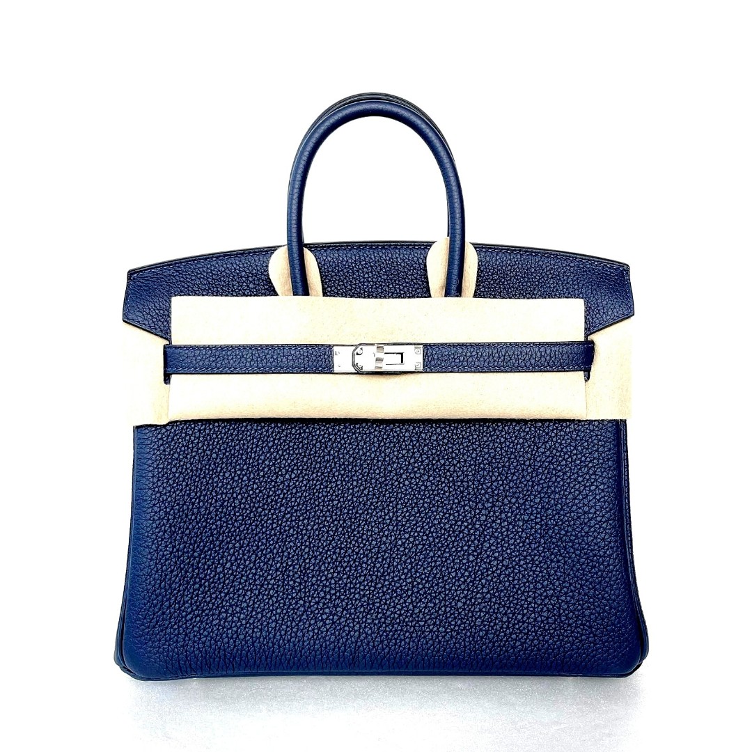 Hèrmes Bleu Nuit Birkin 25cm of Togo Leather with Gold Hardware, Handbags  & Accessories Online, Ecommerce Retail