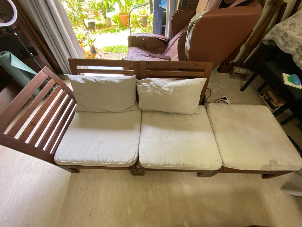 IKEA Applaro outdoor sofa with cushions, Furniture & Home Living