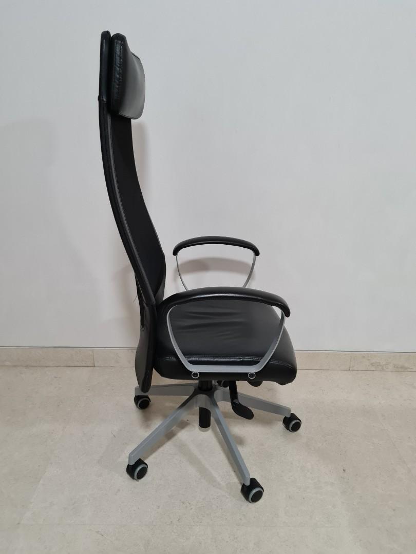 IKEA MARKUS Leather Ergonomic Office chair, Furniture & Home Living