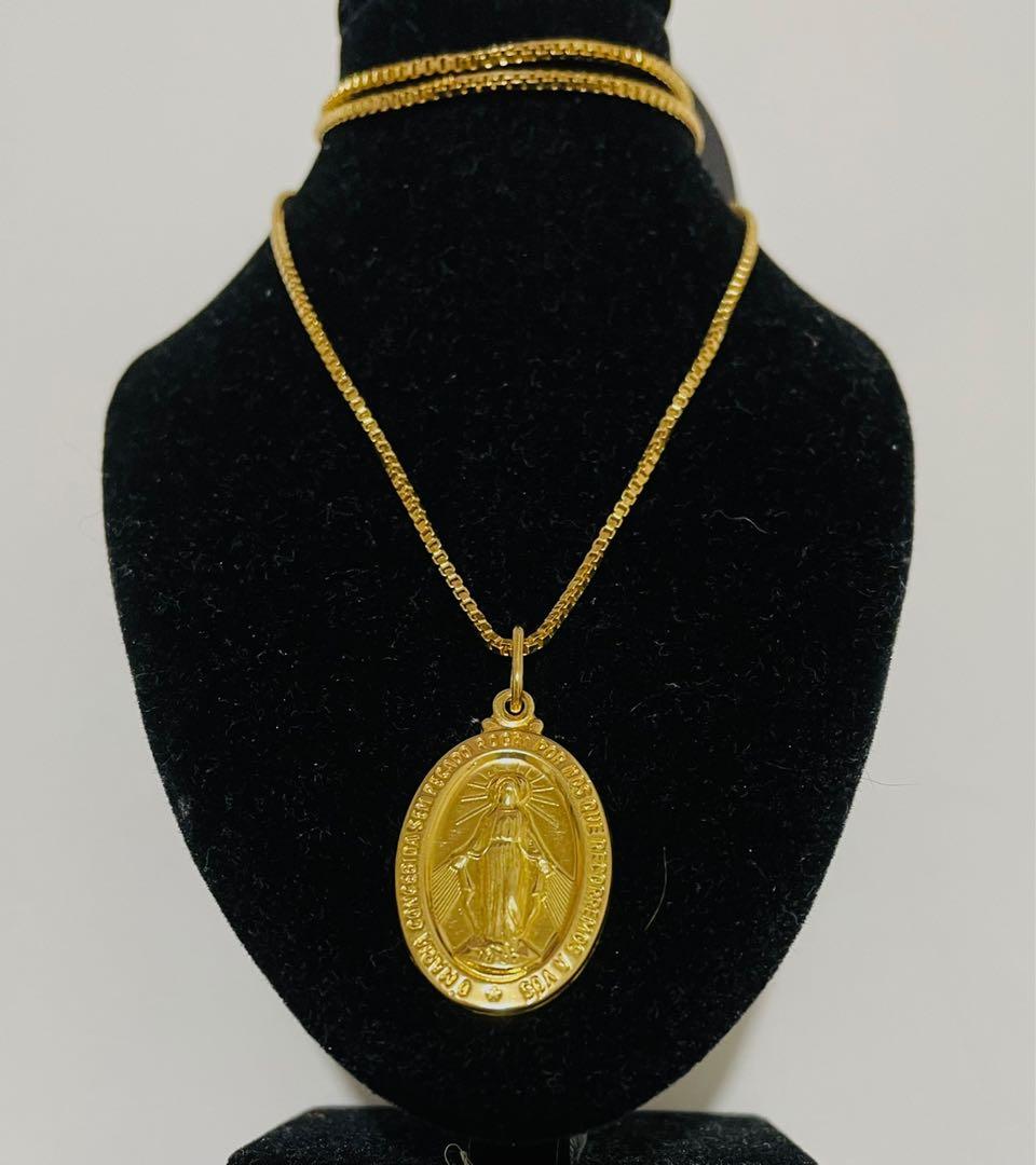 Immaculate conception necklace Miraculous Medal Women s Fashion