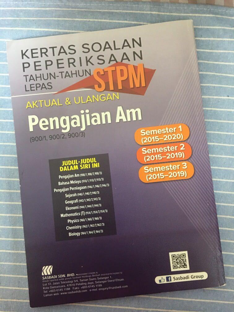 KERTAS SOALAN PEPERIKSAAN TAHUN2 LEPAS STPM PENGAJIAN AM, Books 