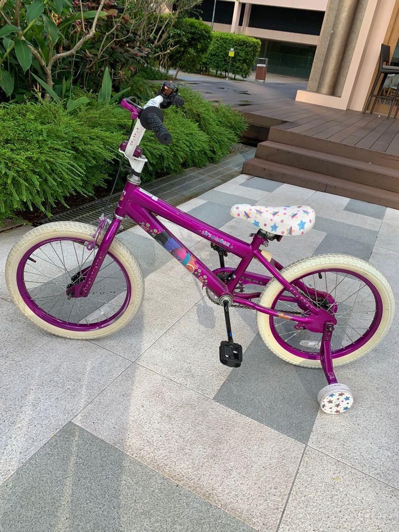 Trolls bike with training wheels hotsell