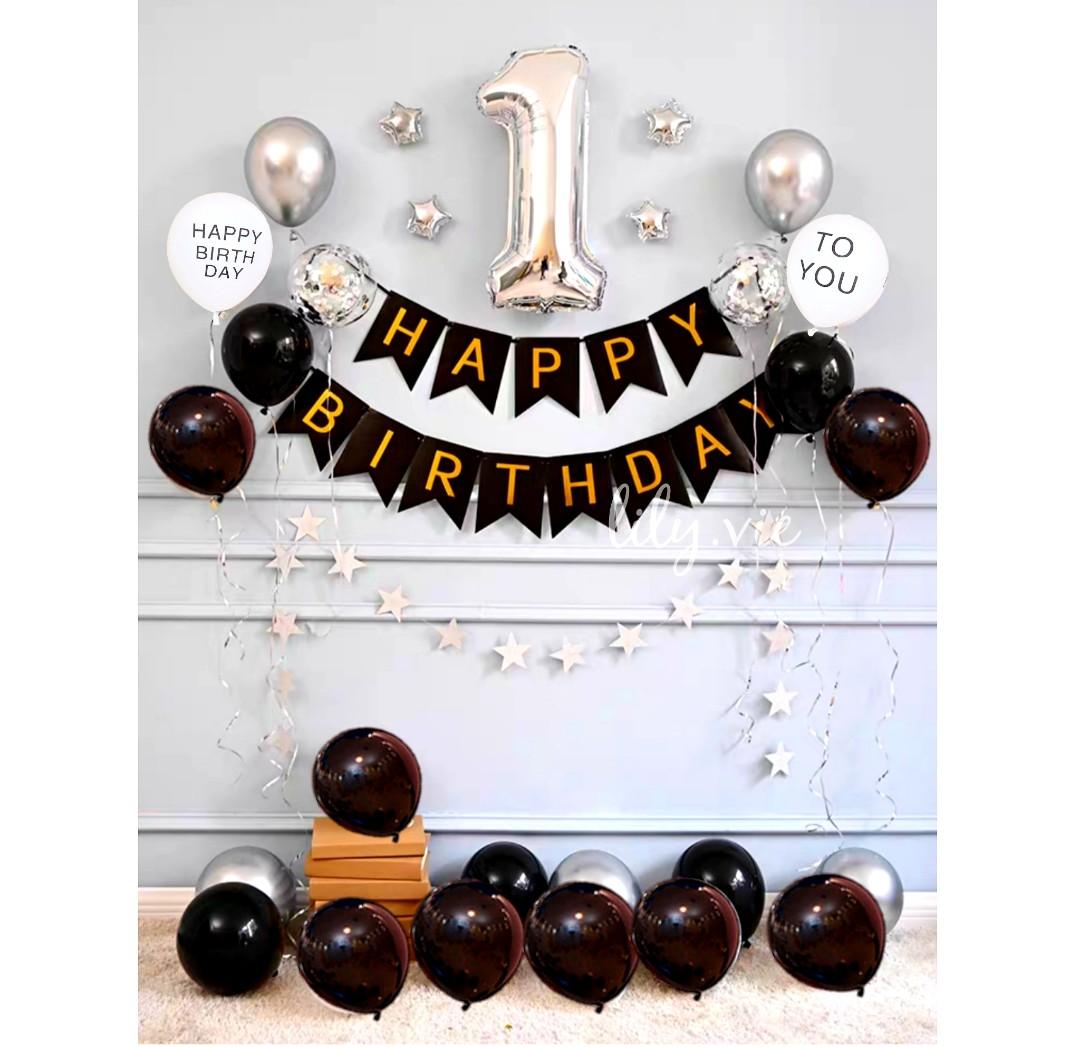 L42 派對生日佈置套餐party Happy Birthday Balloons Set 生日派對佈置生日氣球birthday Party Decoration 玩具 遊戲類 其他 Carousell