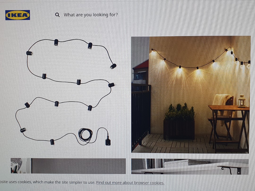 Ikea store svartra lights