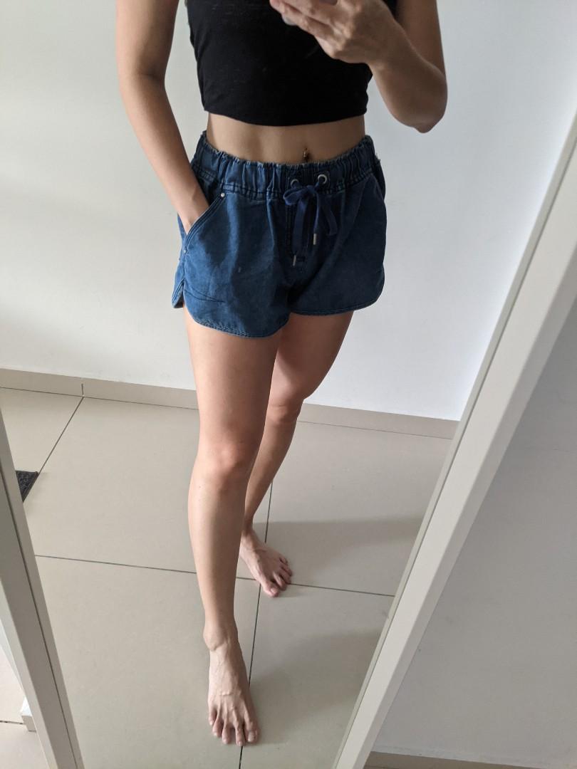 Lorna jane denim shorts new arrivals