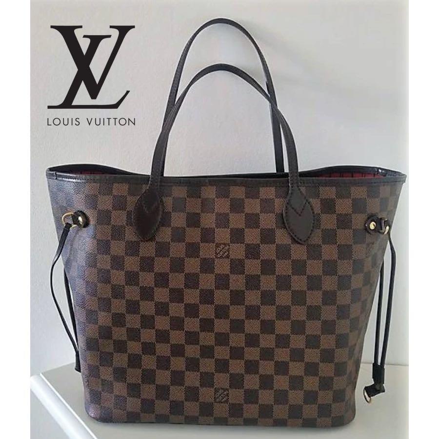 LV Neverfull MM Damier, Luxury, Bags & Wallets on Carousell