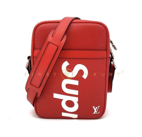 Louis Vuitton Danube Handbag Limited Edition Supreme Epi Leather PM Red