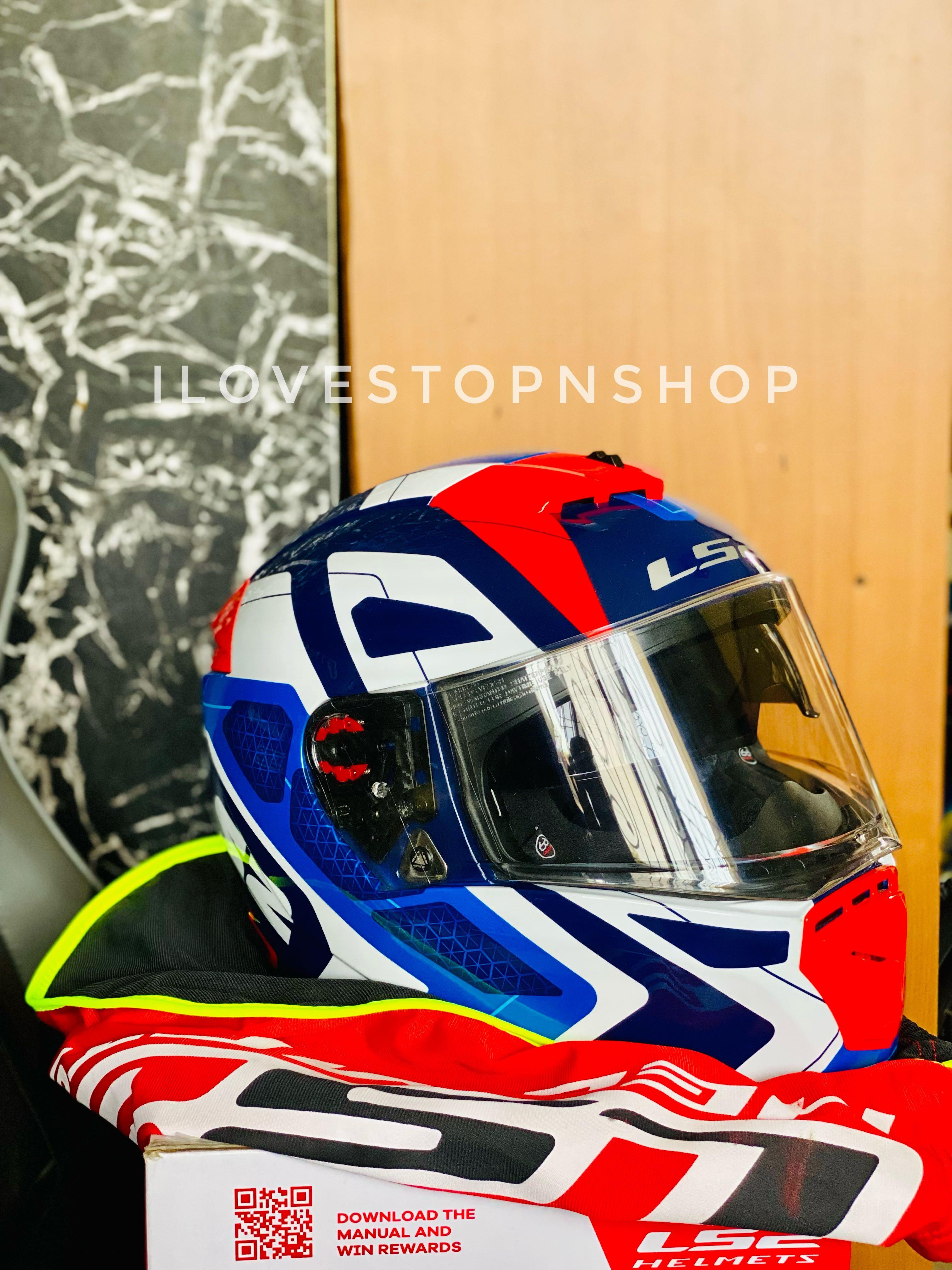 LS2 FF390 Breaker Full Face Helmet Large Motorbikes Motorbike