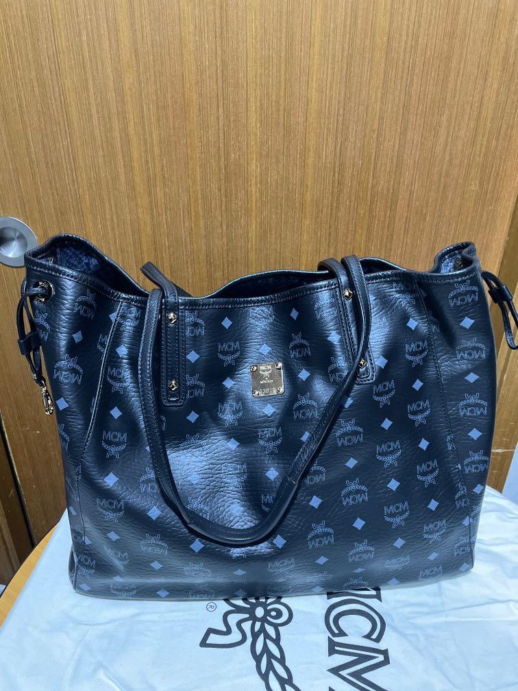 Mcm black reversible tote clearance