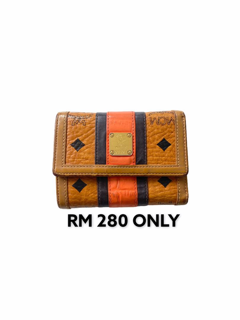 mcm small trifold wallet