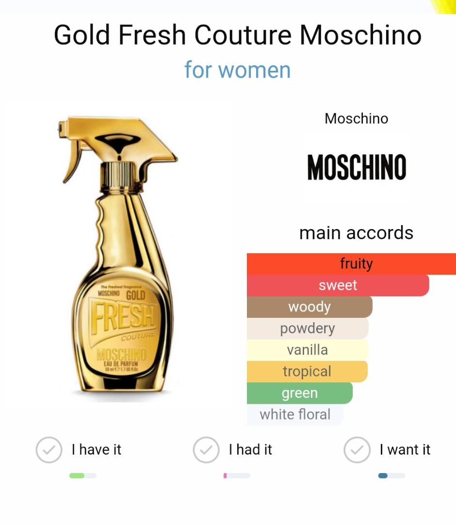 Moschino gold store fresh couture notes