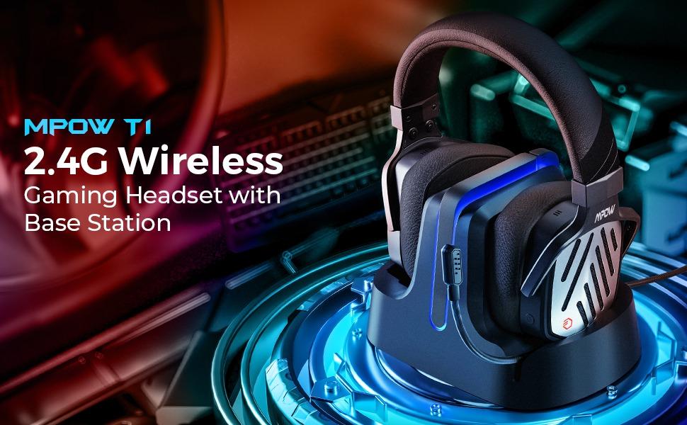 Mpow T1 Wireless High End Gaming Headset with Base Station