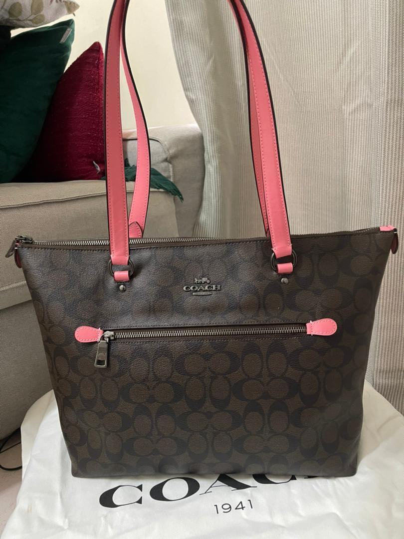 Coach gallery tote pink deals