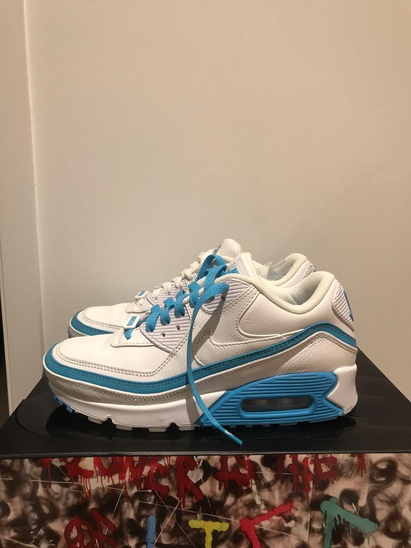 Undefeated x 'air max 90 white blue fury new arrivals