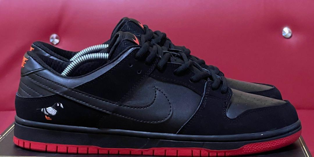 Nike sb dunk low trd qs black pigeon discount