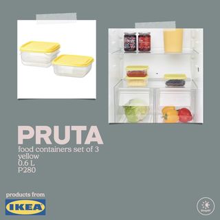 PRUTA Food container, transparent/blue, 2 oz - IKEA