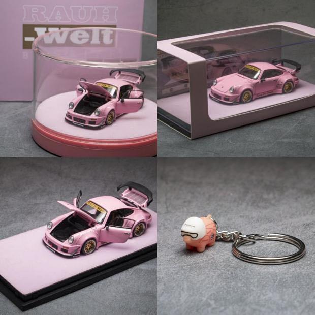 PGM 1/64 Die-Cast Fully Open Model Car RWB 930 Pink Luxury