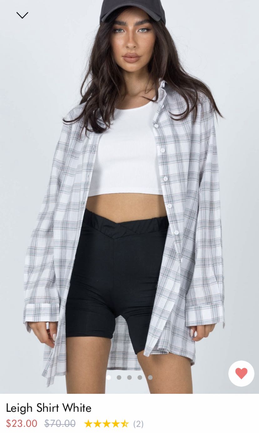 PRINCESS POLLY leigh shirt/flannel 