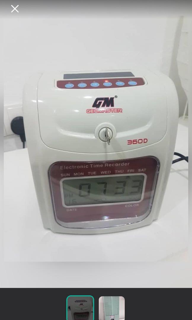 Punch Card Machine Time Recorder Machine Electronics Others On Carousell