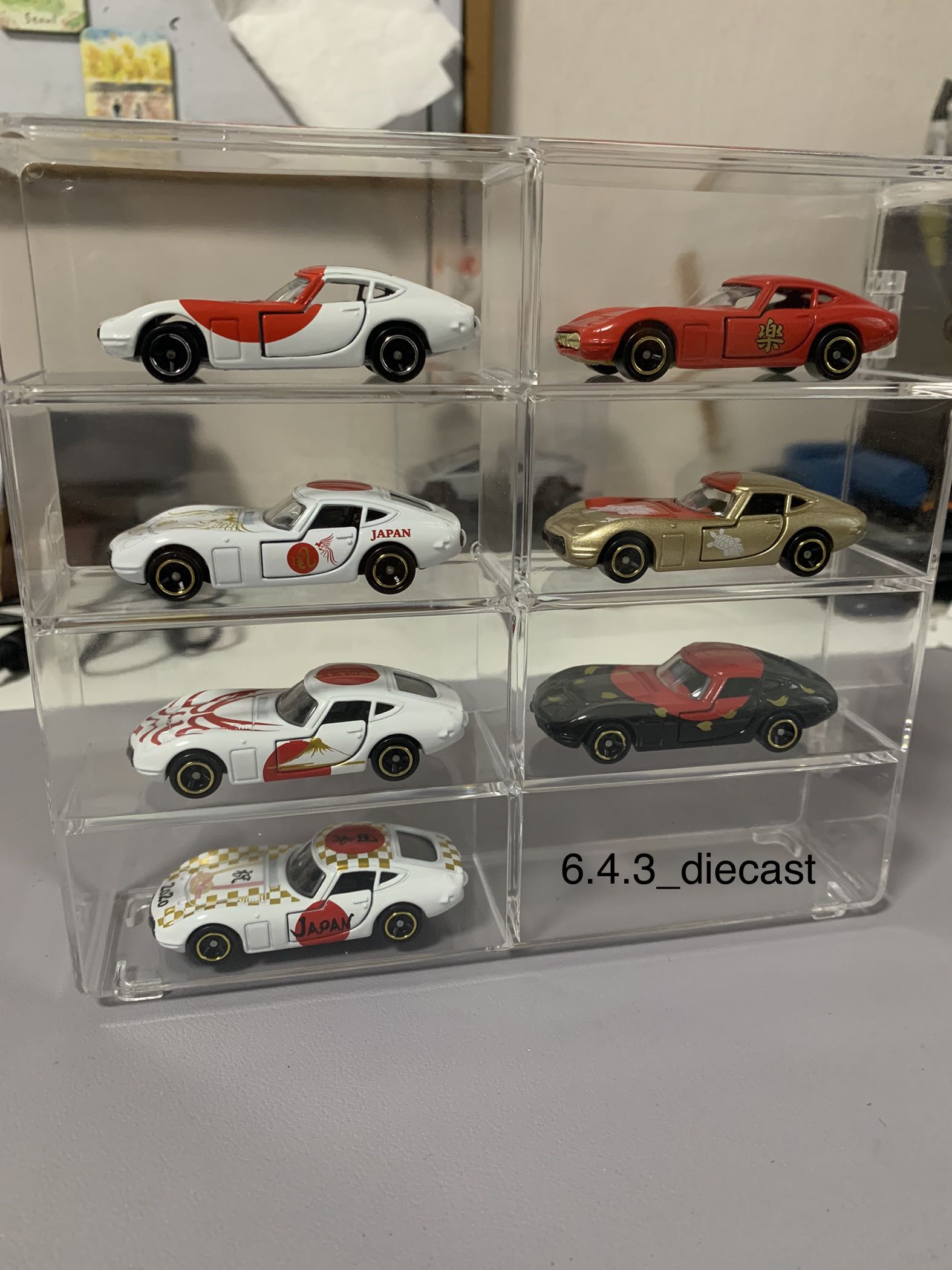 [PO] 164 8 slot display case diecast toy car Hot wheels Tomica