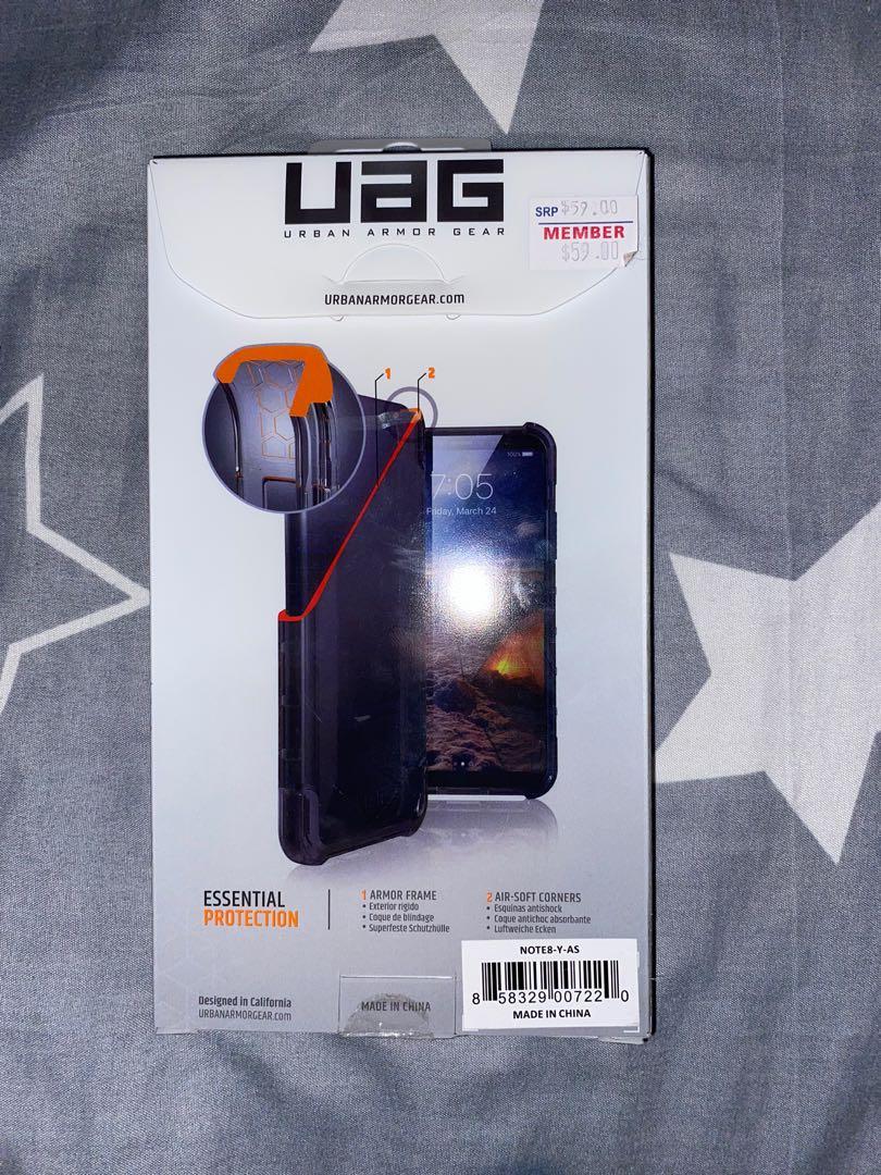 Samsung Galaxy Note 8 UAG case (Category: Cases & Sleeves) located in Singapore. Submitted by auntaylor (Listing ID 1104459191, Image 2). Description: Has minor scratches and has an original price of $59.00.