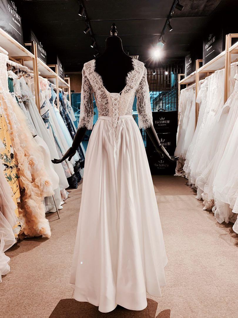 Affordable wedding clearance dresses long sleeve