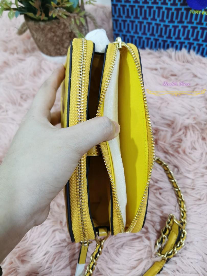 Tory Burch Fleming Double-zip Mini Bag in Yellow