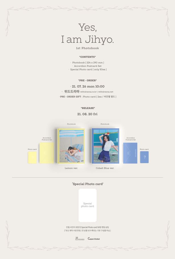 TWICE官方] [全新預訂]Yes, I am Jihyo photobook, 興趣及遊戲, 收藏品