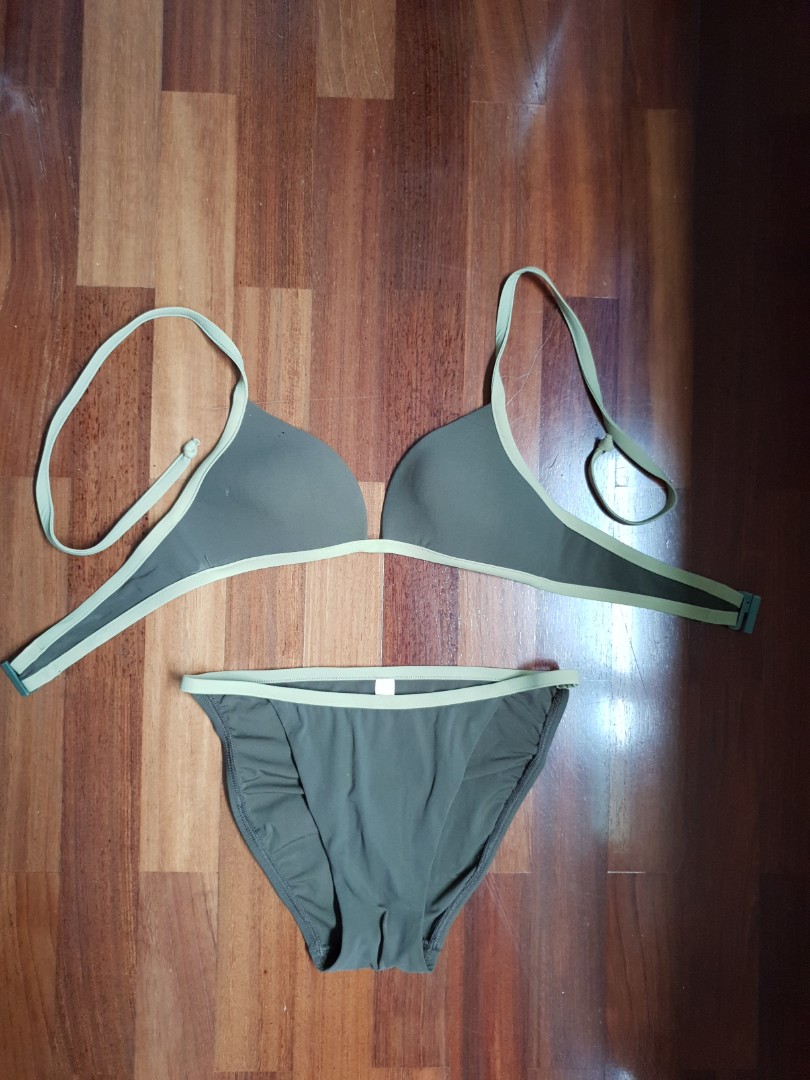 Victoria's Secret Khaki Green Bikini, Women's Fashion, Swimwear