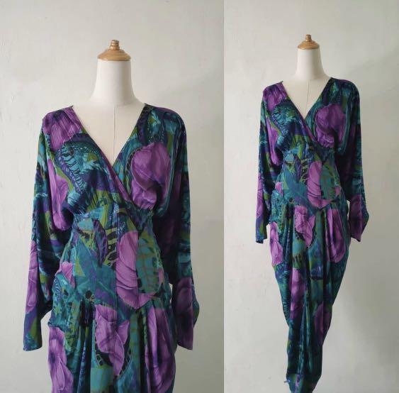 Vintage Karen Alexander Floral Dress Women S Fashion Dresses Sets Dresses On Carousell