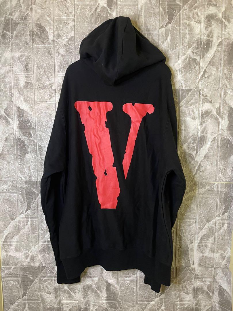 Vlone red store staple hoodie