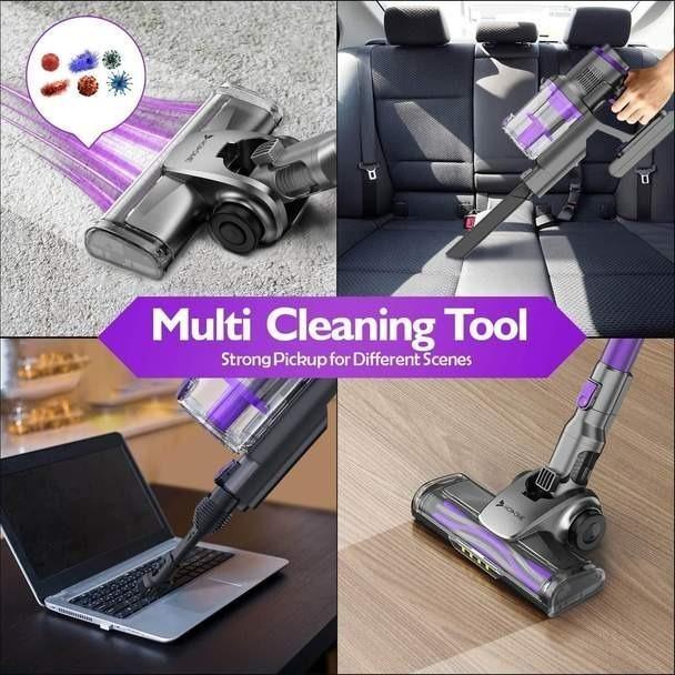 X3279 Hosome HC20 PRO Handheld Cordless Stick Vacuum Cleaner Purple, TV