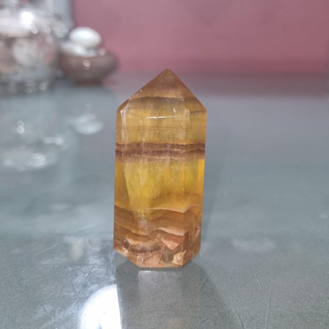 yellow fluorite crystal tower healing crystal Flash SALE