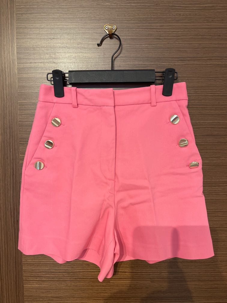 Pink sales shorts zara