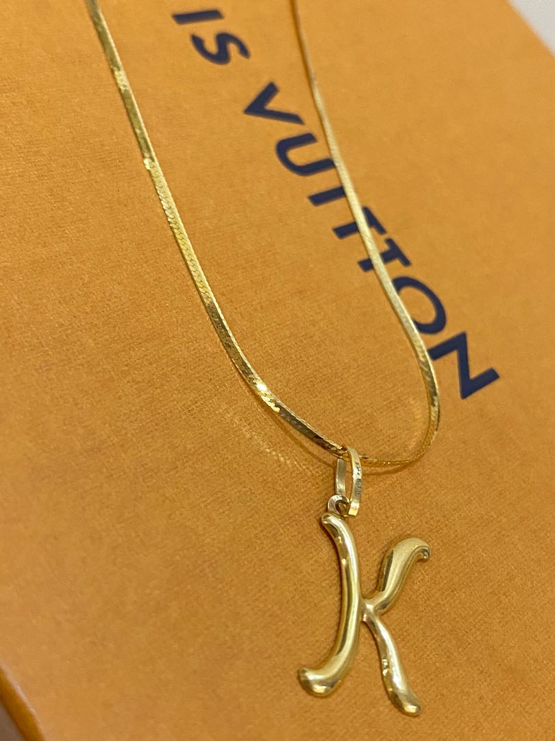 K pendant shop necklace gold