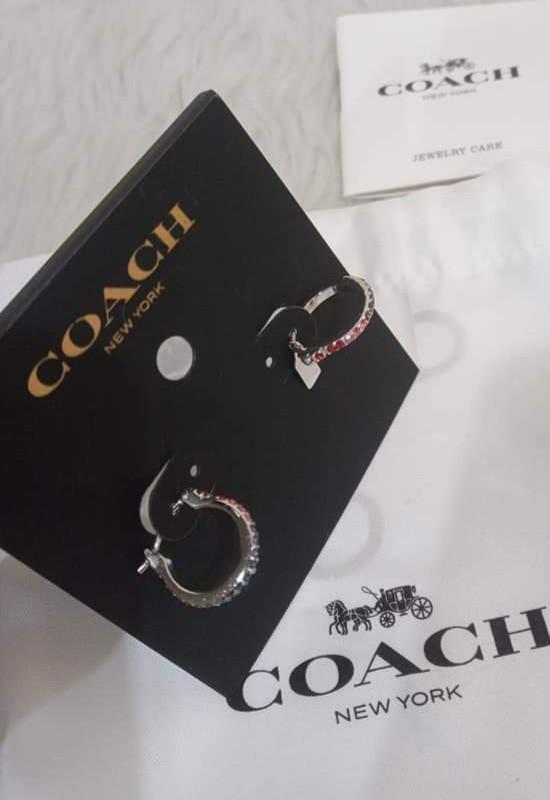 💯 Original Coach Hoop Earrings, Women's Fashion, Jewelry & Organizers,  Earrings on Carousell
