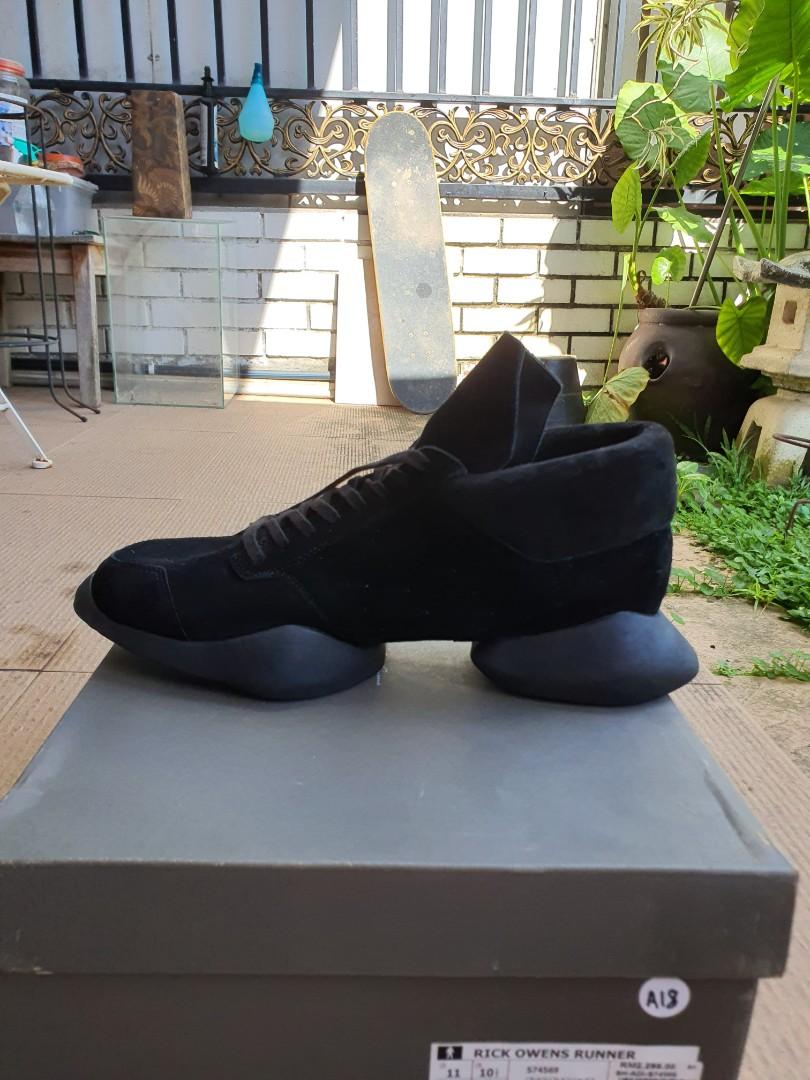 Rick owens tech runner black shop