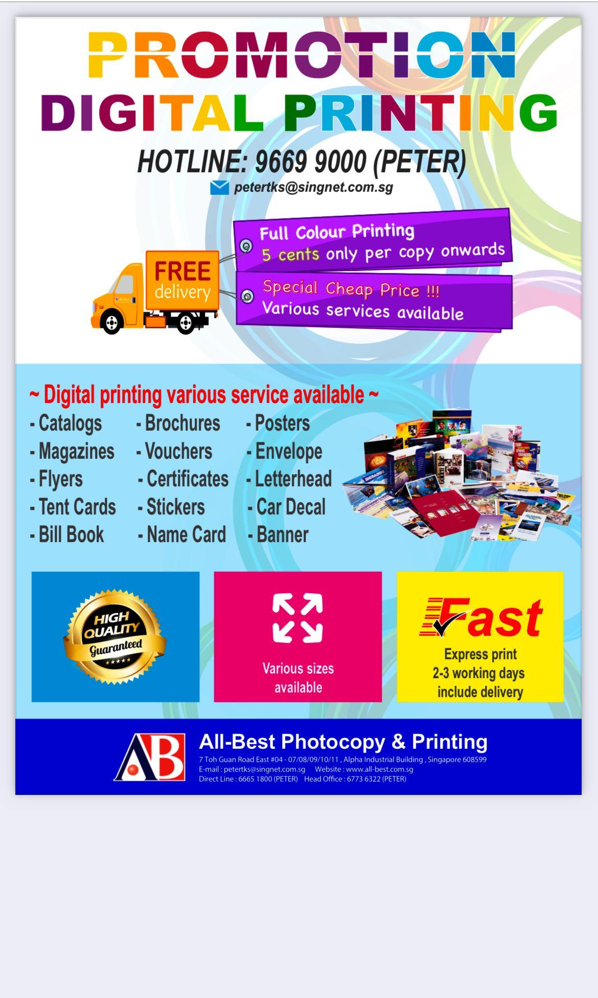 Printing services / Direct Factory Price Flyer Printing , Business Card , Card ON Business Printing, Design & Marketing on Carousell
