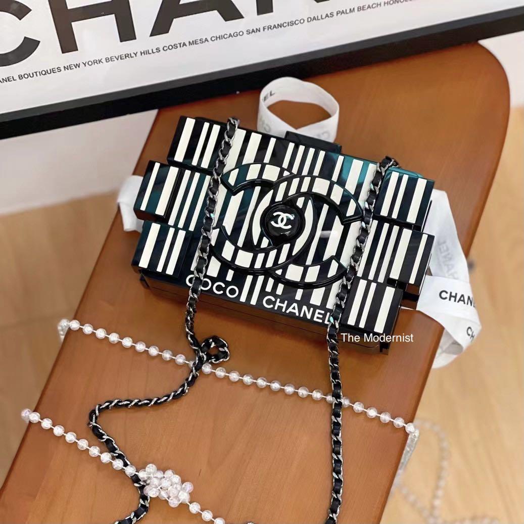 Authentic Chanel Plexiglass Lego Brick Clutch Bag
