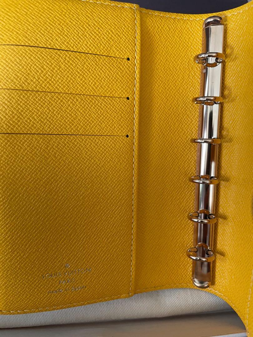 Authentic Louis Vuitton lv Monogram Groom Yellow Mini Agenda PM new rare,  Luxury, Bags & Wallets on Carousell