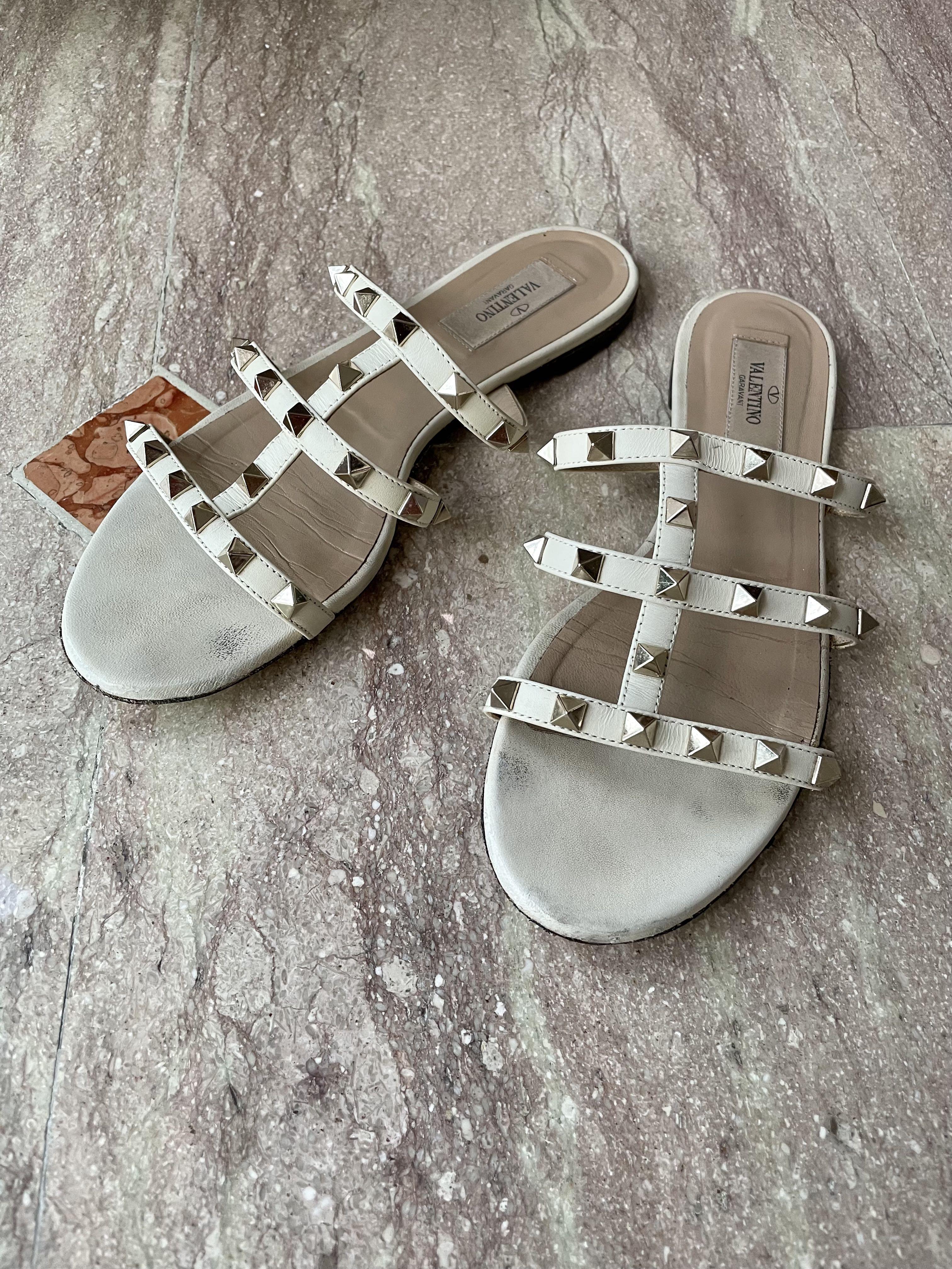 Rockstud caged flat slide sandal 2025