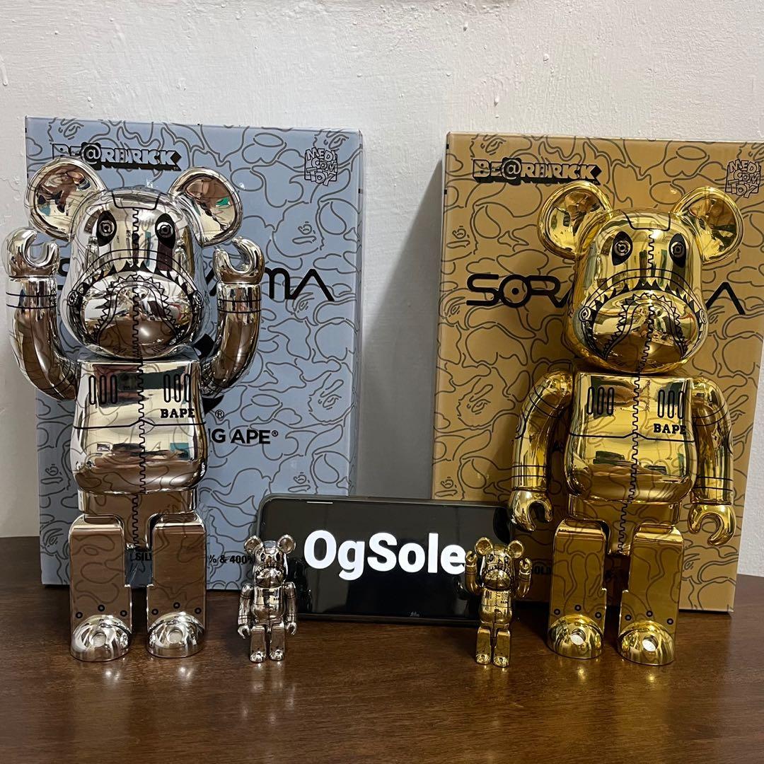 BE@RBRICK SORAYAMA BAPE 100％&400％金銀セット