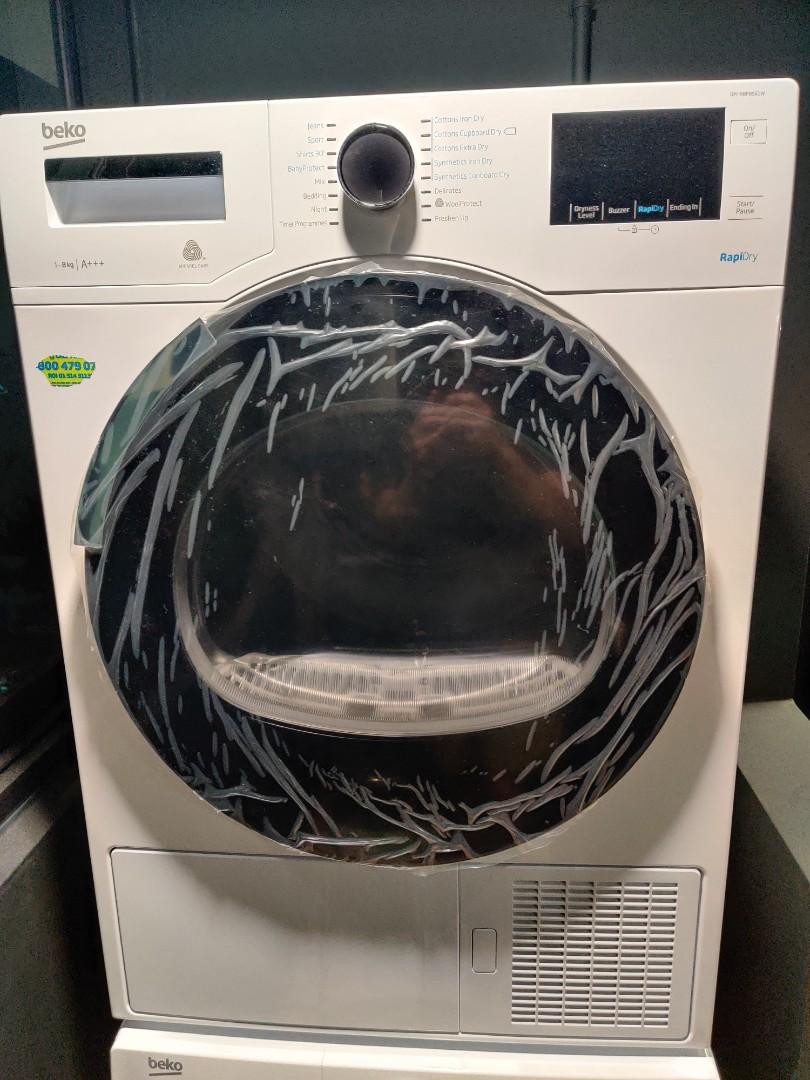 Beko washer and dryer + stacking kit, TV & Home Appliances, Washing