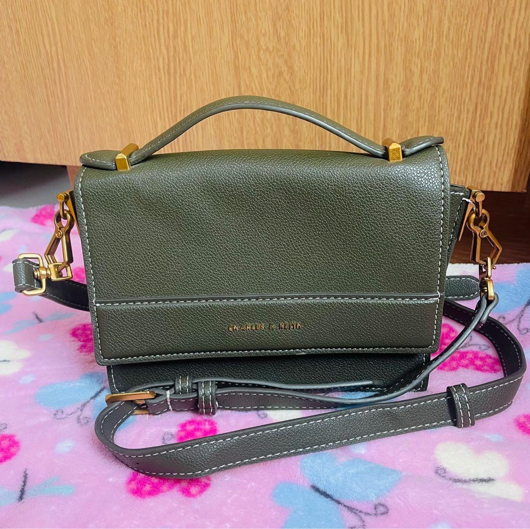 Charles and keith green sling bag sales