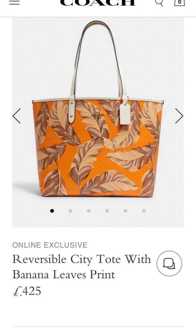 Coach store banana tote