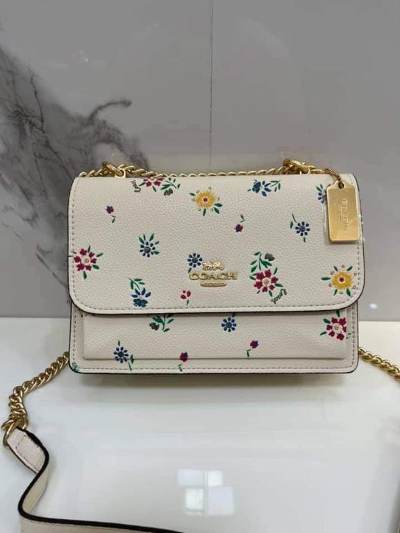 Coach Floral white bag, Luxury, Bags & Wallets on Carousell