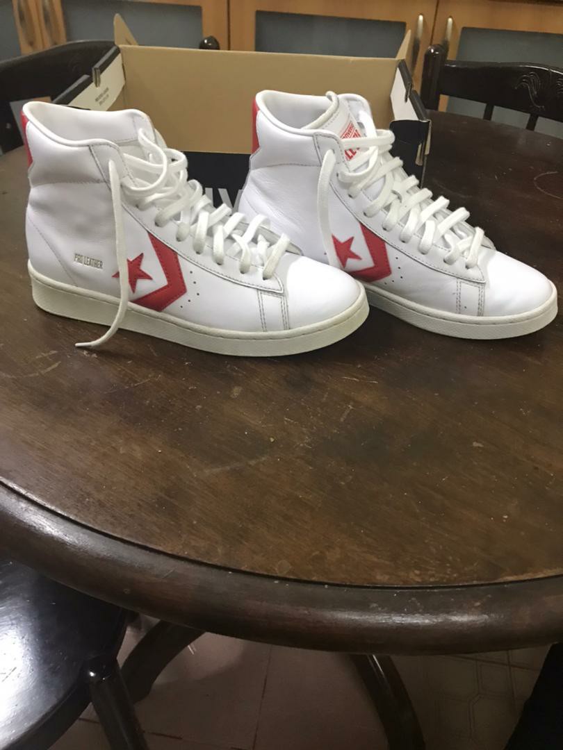 CONVERSE PRO LEATHER white university red Men s Fashion Footwear