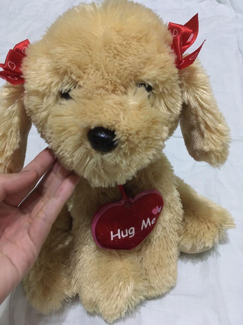 Cute Brown Dog Stuffed Toy (Category: Plushies & Soft Toys) located in Taytay. Submitted by decluttering_ce (Listing ID 1106333687, Image 1). Description: Never used, was washed and displayed in a shelf covered with plastic for a long time so she looks new 😋 • MOP: BPI / Security Bank transfer & gcash only • RFS: decluttering & need funds.